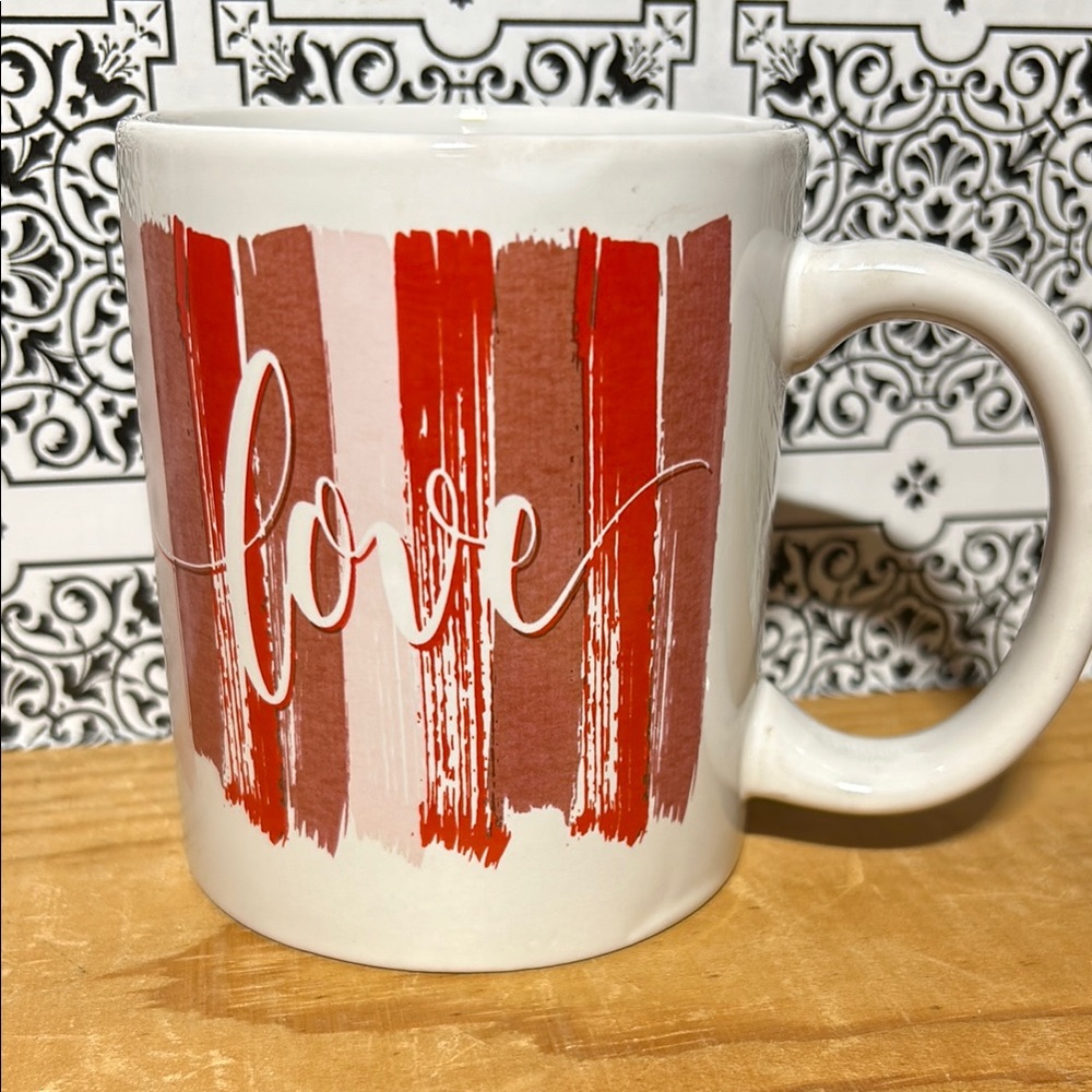 Red and White Love Mug